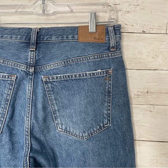 Madewell Low-Slung Straight Leg Jeans Size 28 Button Fly 100% Cotton - Picture 8 of 15
